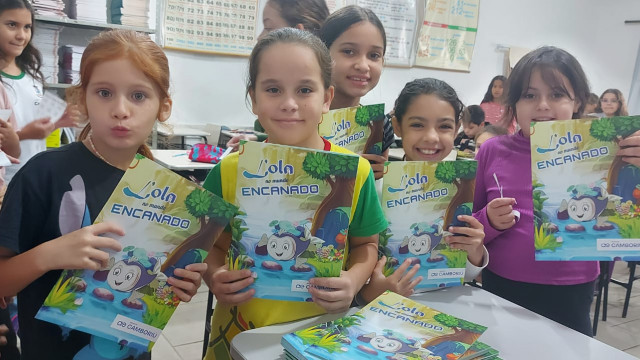 Alunos da escola em Santa Catarina